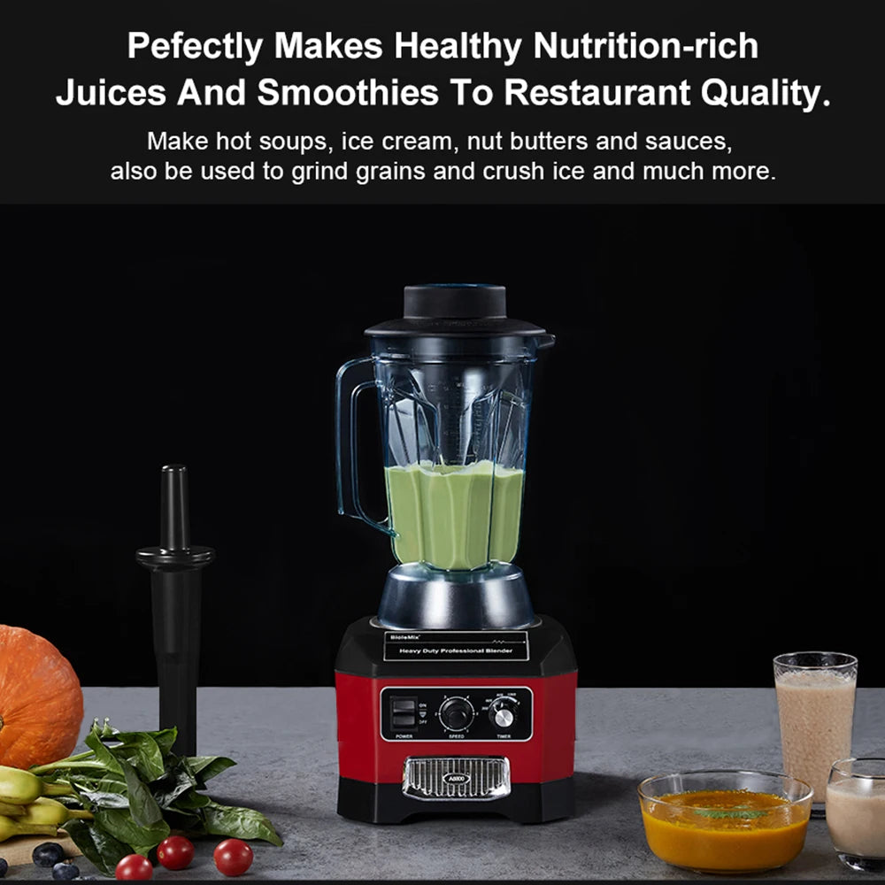 Heavy Duty Professional Commercial Bar Blender Food Mixer Juicer Ice Crusher Smoothie Maker Max 2200W