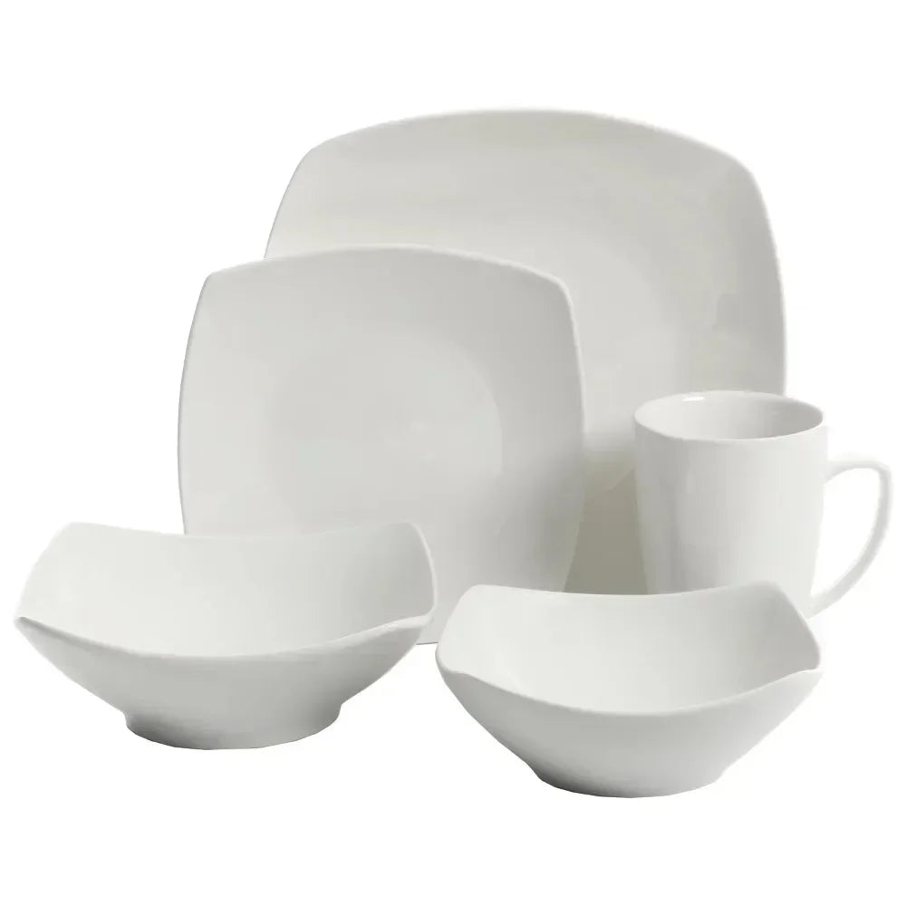 Expanded 40-Piece Dinnerware Set Bowls and Plates